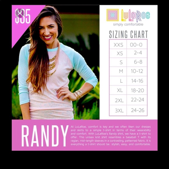 Lularoe Randy baseball Tee - Picture 9 of 9